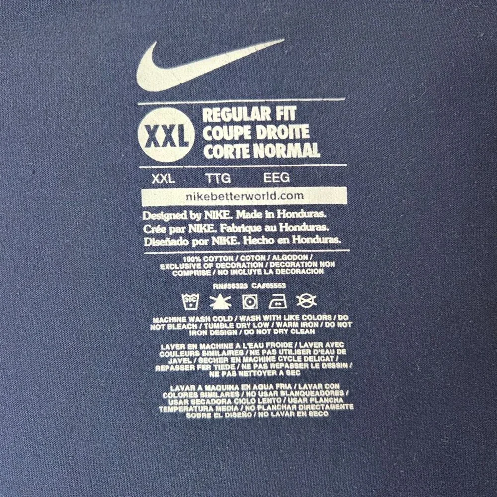 Nike WVU West Virginia University Mountaineers Navy Graphic T-Shirt Size XXL - Picture 4 of 5